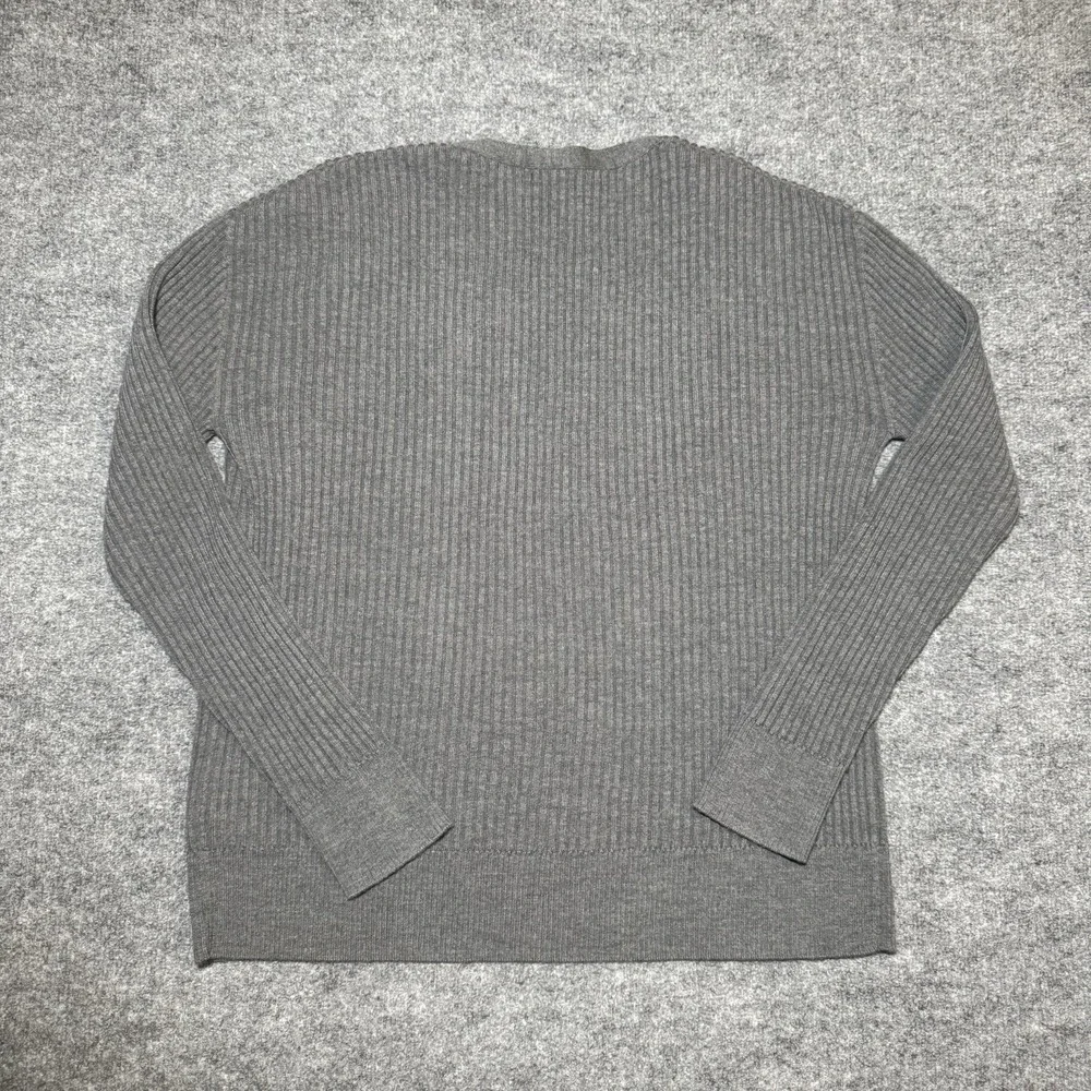 COS 100% Wool Button Up Cardigan Sweater Gray Minimalist Capsule Womens Size L - Picture 10 of 12